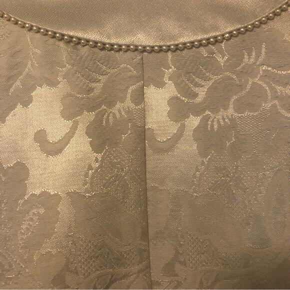 Vintage Light Grey Blue Mother of the Bride Pearl Accent Jacket Dress Sz 12 NWT - Picture 13 of 13